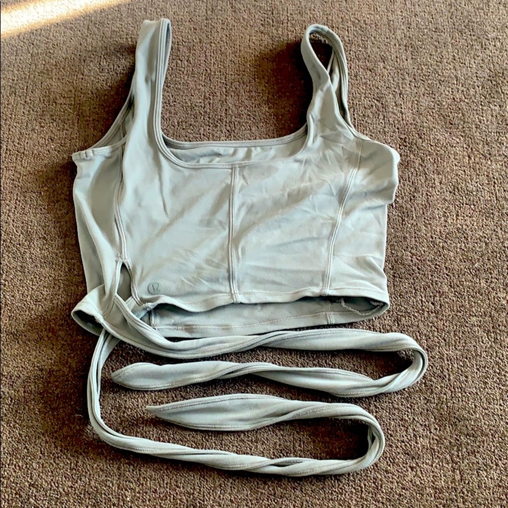 Army green lululemon tie top